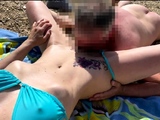 I heat up voyeurs at the beach and end up full of cum,