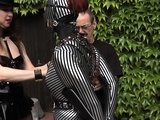 Latex ass plugging fetish with horny brunette