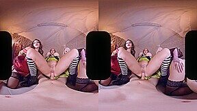 Halloween Hocus Pocus Foursome: Three Sexy Witches Use Their Spells To Make You Beg For More With Angel Wave, Valentina Nappi And Zazie Skymm