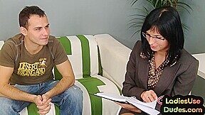 Retro tricked incel pegged in office