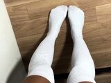 Amateur black Diamond takes a shower and masturbates