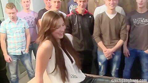Amateur Cutie Gets Roughly Gangbanged And Cumsprayed – Creampie