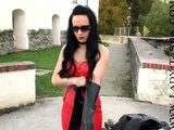 Busty brunette solo masturbation