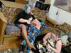 Naughty Lil Chase Gets Spsnked By Stepmom And Sissy