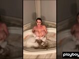 Sexy MILF taking a bath and masturbating