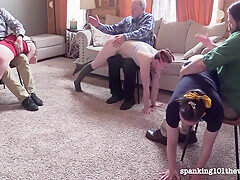 Spanking101 Series: Sneaks Spanked, Mmm/fff – Minx Grrl, Riley Noire And Lil Babyboy Joey Nova