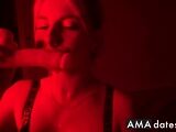 Tattooed Blonde Babe Demonstrates Blowjob SKI**s