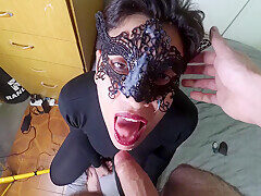 Cum On Black Lace Mask – Black Mask