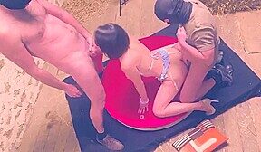 maxi gang bang avec une belle salope dans la paille