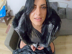Preview- Milfycalla- Deep Blow-job And Cum Play While Wearing Hooded Jacket And Shiny Boots 207
