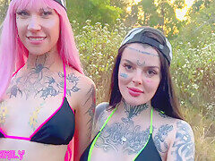 Public Pickup- Horny Milfs Trade Directions For Mouth Full Of Cum