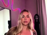 Cute blonde with big boobs solo
