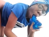 MoeBooty Fucks Herself with a Dildo