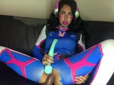 Stacked brunette goes solo toys and masturbation