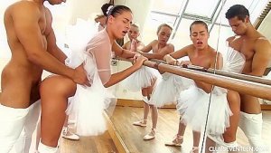Three Ballerinas Fucks Hung Teacher