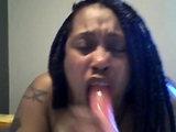 BBW Solo Female Plays with Dildo – Nasty Deep Throat