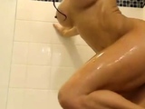 Masturbating with Dildo in the Bathroom