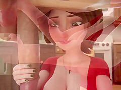 Passionate mature beauty yearns for deep climax in her eager body in animation – Hot 3d stap fantasy with cumshot