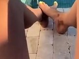 Amateur Foot Fetish Girlfriend Sucks and gives a Footjob