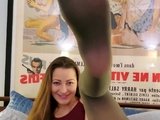 Flexible foot fetish masturbating with feet and hands