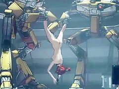 Lady explores BDSM with multiple lovers while bound in fiery hentai group scene