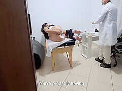 A Milf Gets Fingered By The Proctologist During An Anal Exam
