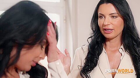 Anissa Kate And Ania Kinski – Lesbo Teachers Share A Glass Dildo