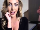 Blonde CFNM babe watch guy jerking cock