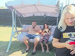 chubby babes stripping in the yard