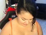 Cute curly brunette solo webcam masturbation