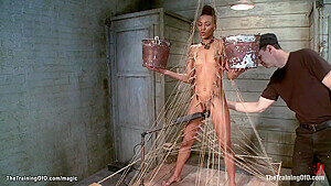 Nikki Darling And Nikki Darlin In Ebony In Web Of Zippers Whipped