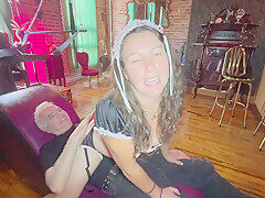 Submissive Grandpa Licks Dominant Maids Asshole Clean