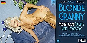 Blonde Granny Maireann Gets Fucked By Her Toyboy On The Couch