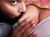 Sucking Indian GF Big Boobs and Blowjob